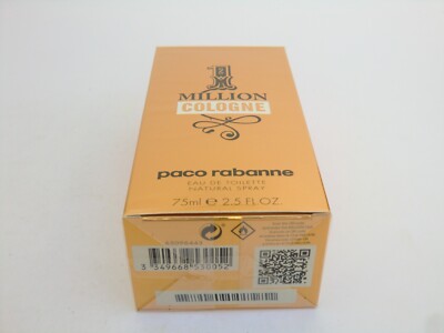 香水(男性用) Paco Rabanne 1 Million Cologne 75ml Paco Rabanne 1 Million Cologne Eau de Toilette - 4.2 Oz for
