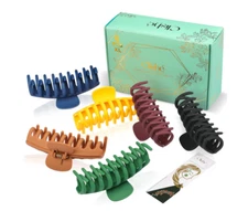 6pcs Hair Claw Clips for Women -Nonslip Strong Hold Hair Clips 4.3 Inches Large