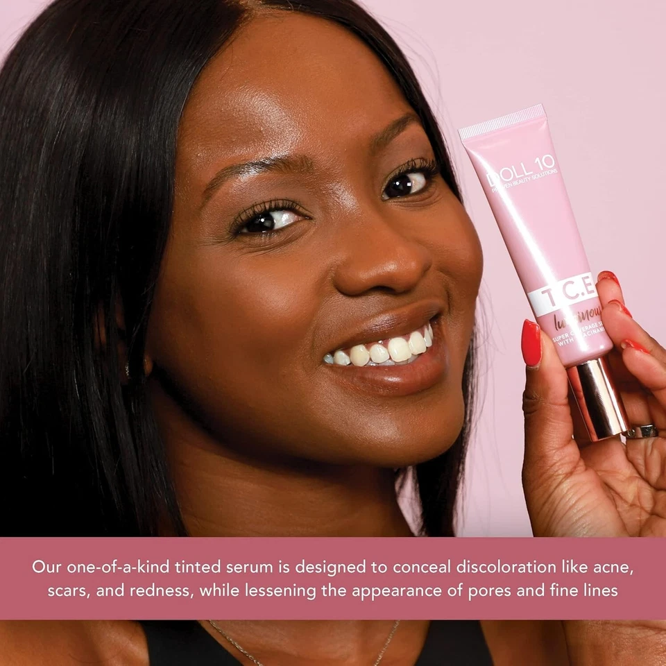 Doll 10 T.C.E Luminous Super Coverage Serum Makeup Foundation Tan/Deep, 1 Fl Oz - Image 3 of 4