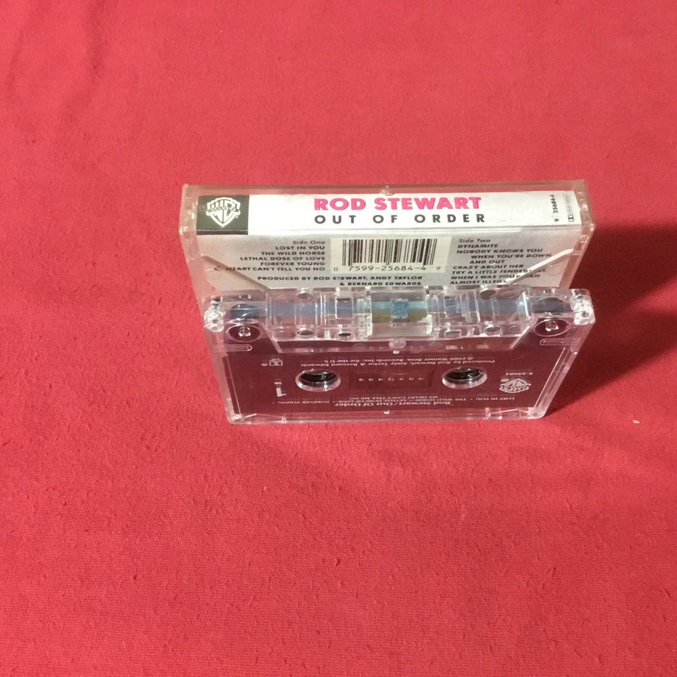 Rod Stewart – Out Of Order  1988:WB Cassette 9 25684-4 "SR" Dolby HX Pro, B NR  - Image 4 of 4