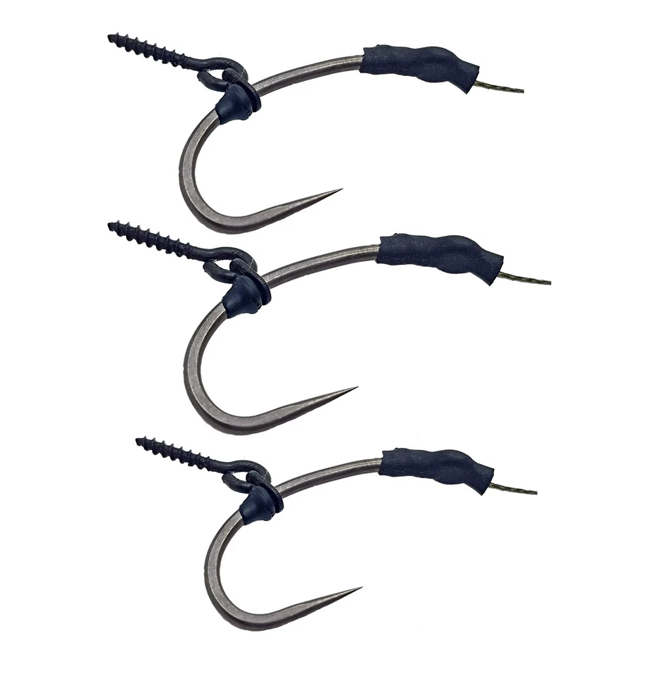 5 solide PVA Bag Rigs - fertige gebundene Karpfen Rigs - Nach - Dunkle Materie Korda - Bild 4 von 4