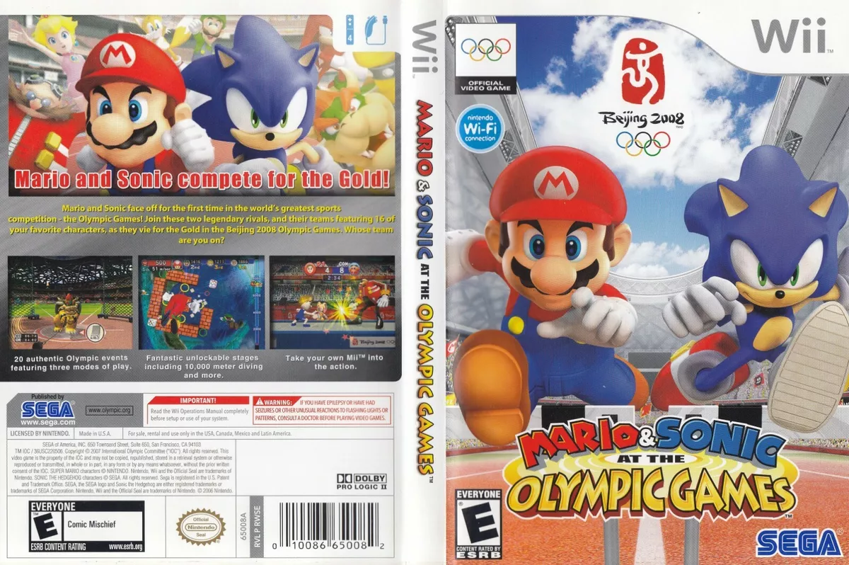 Usado: Jogo Mario & Sonic Olympic Games Beijing 2008 - Wii em