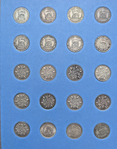 Lot British silver sixpence 1904 - 1952 Whitman coin collection Nr complete (B) - Picture 4 of 14