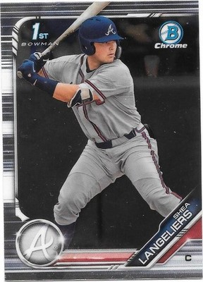 Shea Langeliers 2019 Bowman Chrome #BDC-67 Oakland Athletics/Braves