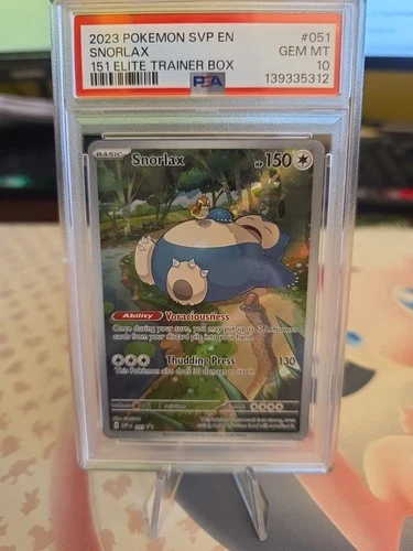 2023 Pokemon SVP EN Black Star Promo #051 Snorlax 151 Elite Trainer Box PSA 10
