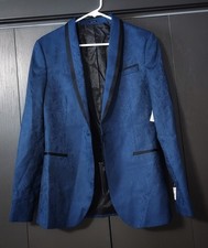 NewJF J Ferrar Men's Jacket Blue Sport Coat Slim Fit 38 Reg Evening MSRP 168