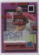 2022 Clearly Donruss Rated Rookie Purple /175 Tyrion Davis-Price #76 Auto 1m1a