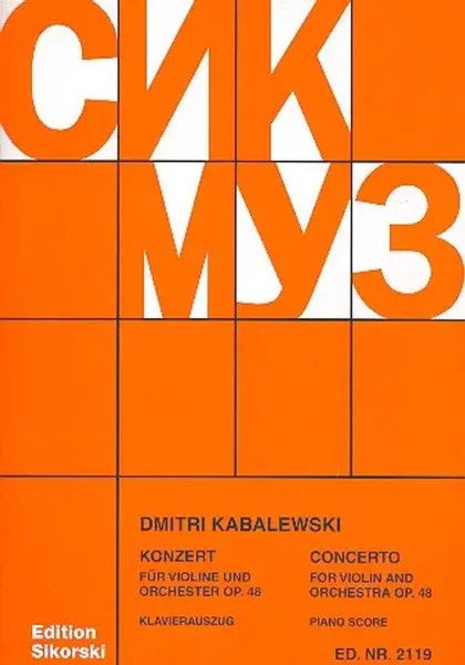 Dmitri Kabalevsky | Konzert Op.48 FüR Violine Und Orchester FüR Violine Und...-image