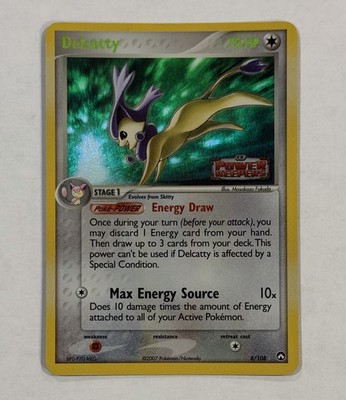 Pokémon Delcatty 8/108 Foil Rare Card LP Light Play EX Power Keepers Stamped