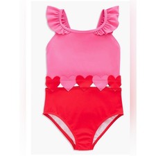 Mini Boden haille frill heart Swimsuit 8/9Y