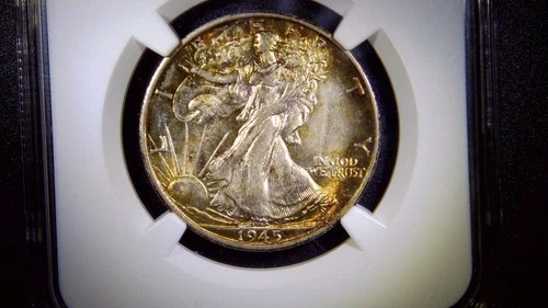 1945‑S Walking Liberty Half Dollar NGC MS65 – Bright Luster – Cert# 4539644005
