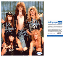 ‘Warrant’ Band Signed 8x10 Photo ‘Cherry Pie’ Erik, Joey & Steven ACOA