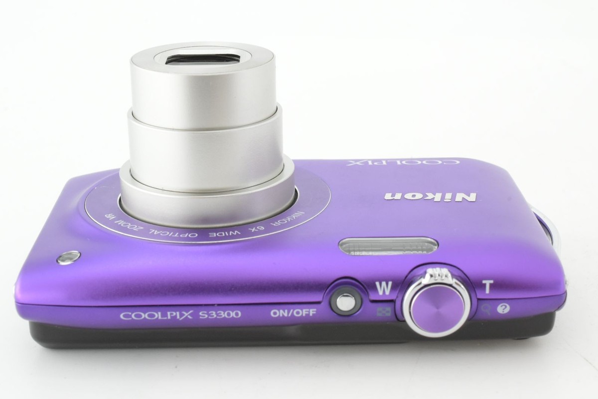 Nikon Coolpix S3300 Purple Compact Digital Camera Tested Working