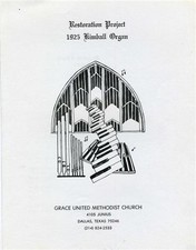 Restoration Project 1925 Kimball Organ Dallas Program William Jennings Bryan III