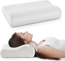 Cervical Neck Pillow for Sleeping, Odorless Memory Foam Pillows  Soft
