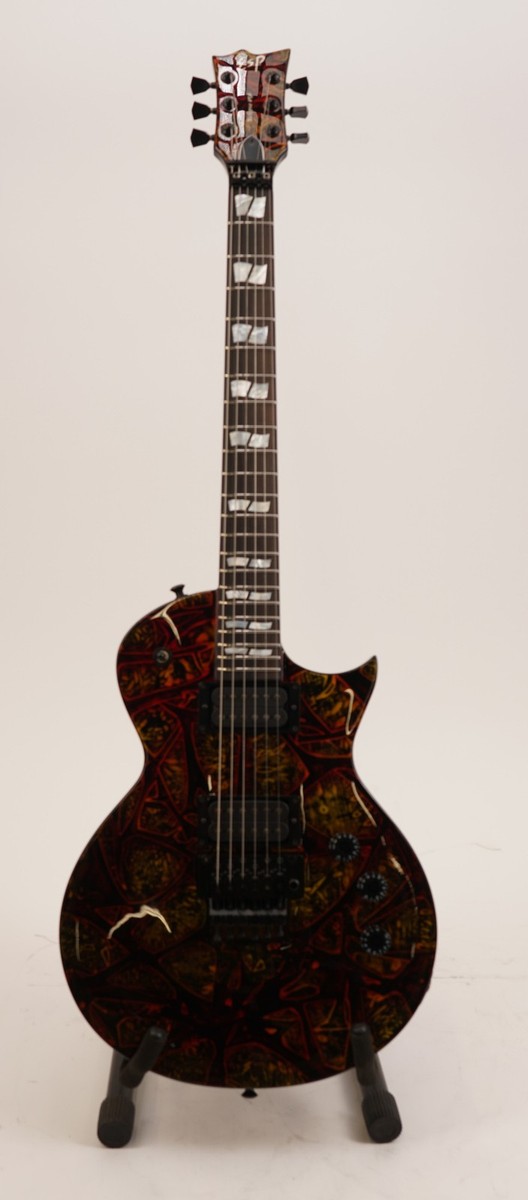 USA ESP Eclipse Floyd Rose 6-String Right Handed Hellfire Guitar