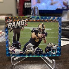 2021 Panini Mosaic - Bang! Drew Brees #B-3 Reactive Blue Mosaic Prizm /99 saints