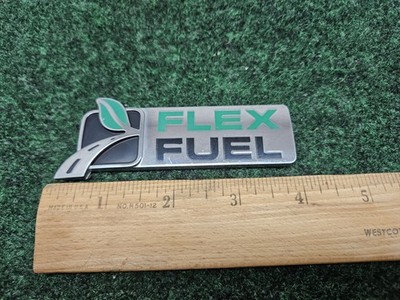 Ford Rear Gate Chrome Flex Fuel Emblem Badge Logo Leaf Name Plate GL2