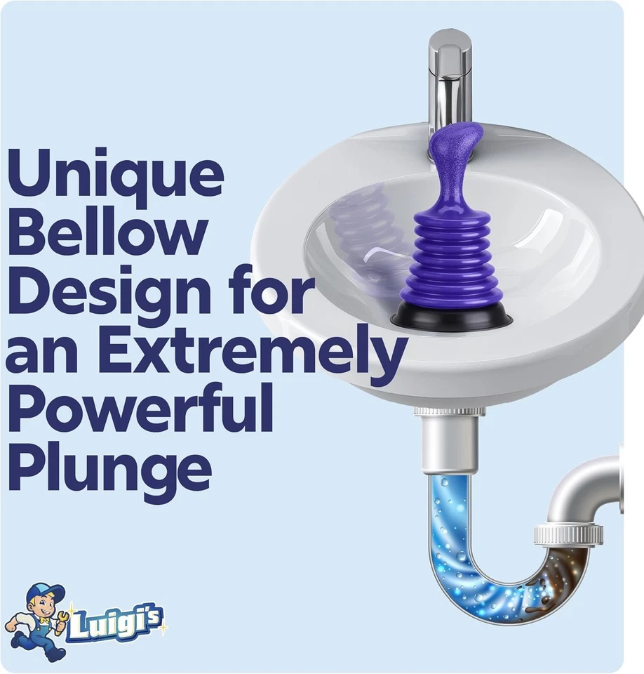 Мини-плунжер для раковины, небольшой мощный инструмент для удаления засорений для кухни и ванной комнаты - Изображение 3 из 4