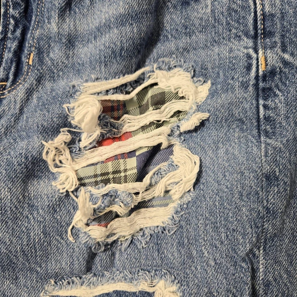 American Eagle Jeans Womens 0 X-Short Blue Rise Jegging 24x23 Denim Distressed - Image 4 of 4