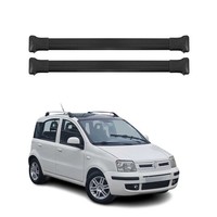 DachträGer GrundtäGer FüR Fiat Panda 2012-2024 Aluminium Schwarz 2Tlg