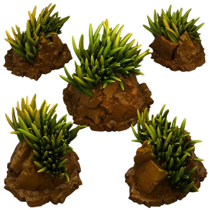Mountain Grass herbe haute modélisme décor touffe herbe sauvage pour diorama et maquette