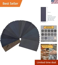 Versatile Sandpaper 45-Piece Set - Tear-Resistant Emery Sheets for All Surfaces