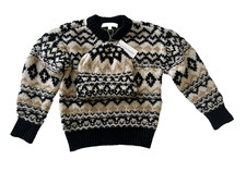 Cozy Chunky Fair Isle Sweater  Hat Set FAVORITE DAUGHTER Wool Blend kids Medium
