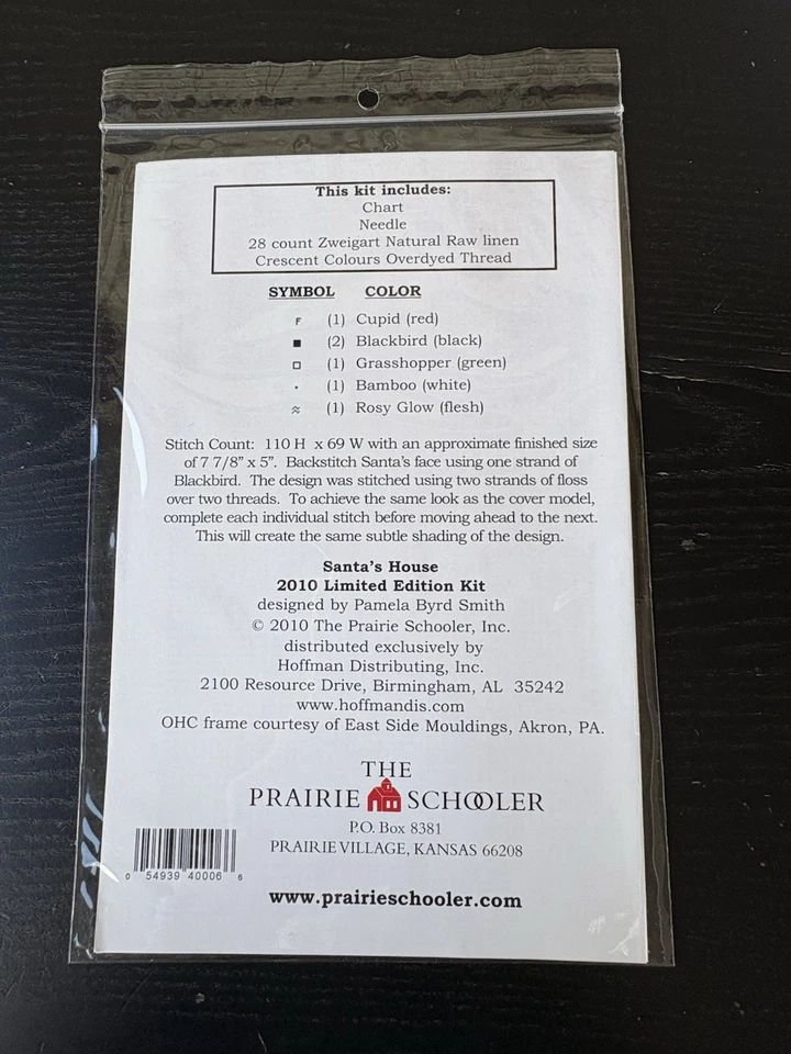 The Prairie Schooler SANTA’S HOUSE Lmtd Ed 2010 Cross Stitch Pattern  - Image 2 of 2