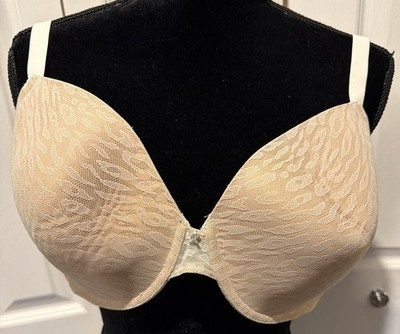 FREDERICK S of HOLLYWOOD 40D Tan Lace Underwire Bra 73120
