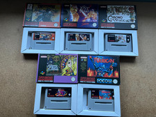 5 x SNES GAMES - ZELDA, SUNSET RIDERS, TURRICAN, CHRONO TRIGGER, LOST VIKINGS 2