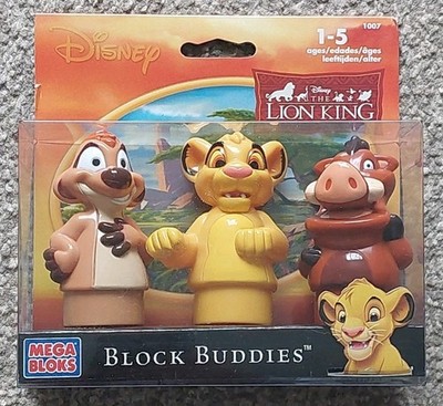 Disney König der Löwen Vintage Mega Bloks Block Builders Timon Simba Pumbaa Neu in Box