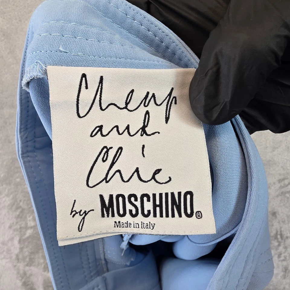 Pantalones De Colección Baratos y Chic de Moschino Para Mujer M Cintura Alta Italia Elastizados Ajustados Foto 3 de 4