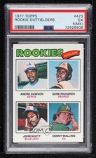 1977 Topps Rookie Outfielders Andre Dawson Gene Richards John Scott PSA 5 0z5y