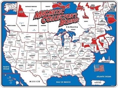State Magnet Magnetic Collectors Map Board