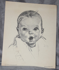 Vintage Gerber Baby 8 x 10 Print Signed DHS
