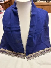 WIZO of Israel Royal Blue Mantle/(short) Scarf 36”