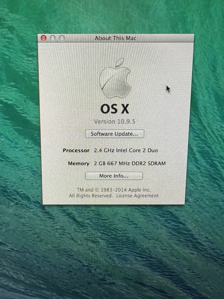 Apple iMac 24" A1225 Core 2 Duo 2.4Ghz 2GB 320GB HDD with mouse and keyboard - Image 3 of 4