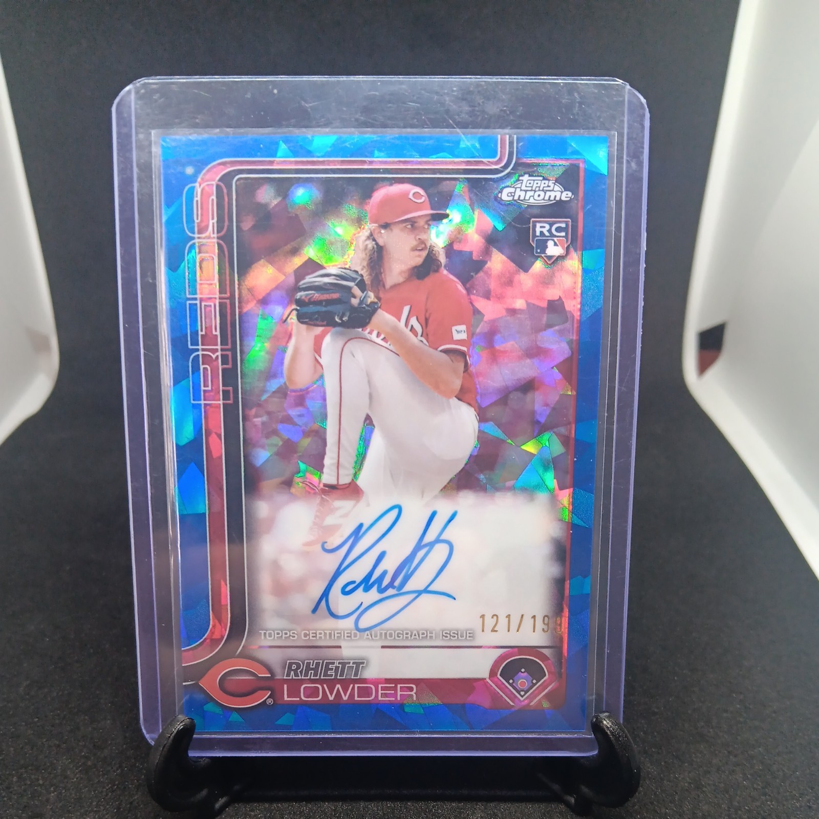 2025 Topps Chrome Sapphire Rhett Lowder Selections Auto RC #SSA-RL Reds