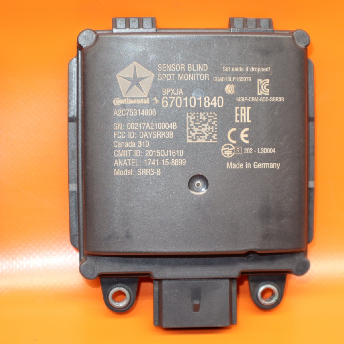 MASERATI QUATTROPORTE RADAR SENSOR LEFT RIGHT REAR 2019 2020 2021 2022 670101840