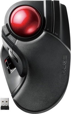 ELECOM Trackball Mouse Wireless Large Ball 8 Button Tilt Function Black M-H