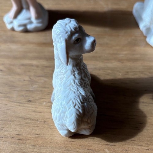 Vintage Lofton Ceramic Nativity Figurine Set: Shepard Boy, Lamb, & Donkey 1995 - Photo 7/11