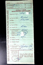 OLD LOGBOOK RF60 from a RALEIGH RM5 49cc moped registered 10 May 1965