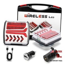 Wireless Magnetic LED Trailer Lights, 2.4GHz Stable Signal up to Transparent