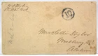 1864 CONFEDERATE CIVIL WAR STAMPLESS COVER PAID 10 INKSTAMP 6th ALABAMA INFANTRY
