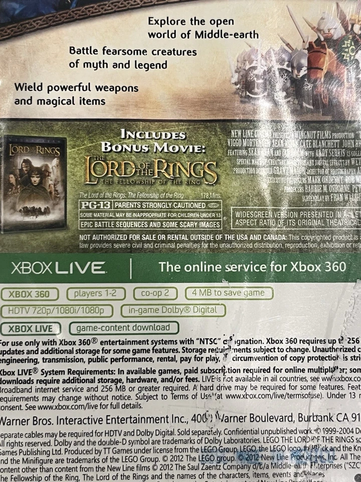 LEGO The Lord of the Rings (Xbox 360, 2012) Complete – Includes Movie - Rare - Image 4 of 4