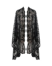 L'VOW Women's Glittering 1920s Scarf Mesh Sequin Wedding Cape Fring... Fast Ship