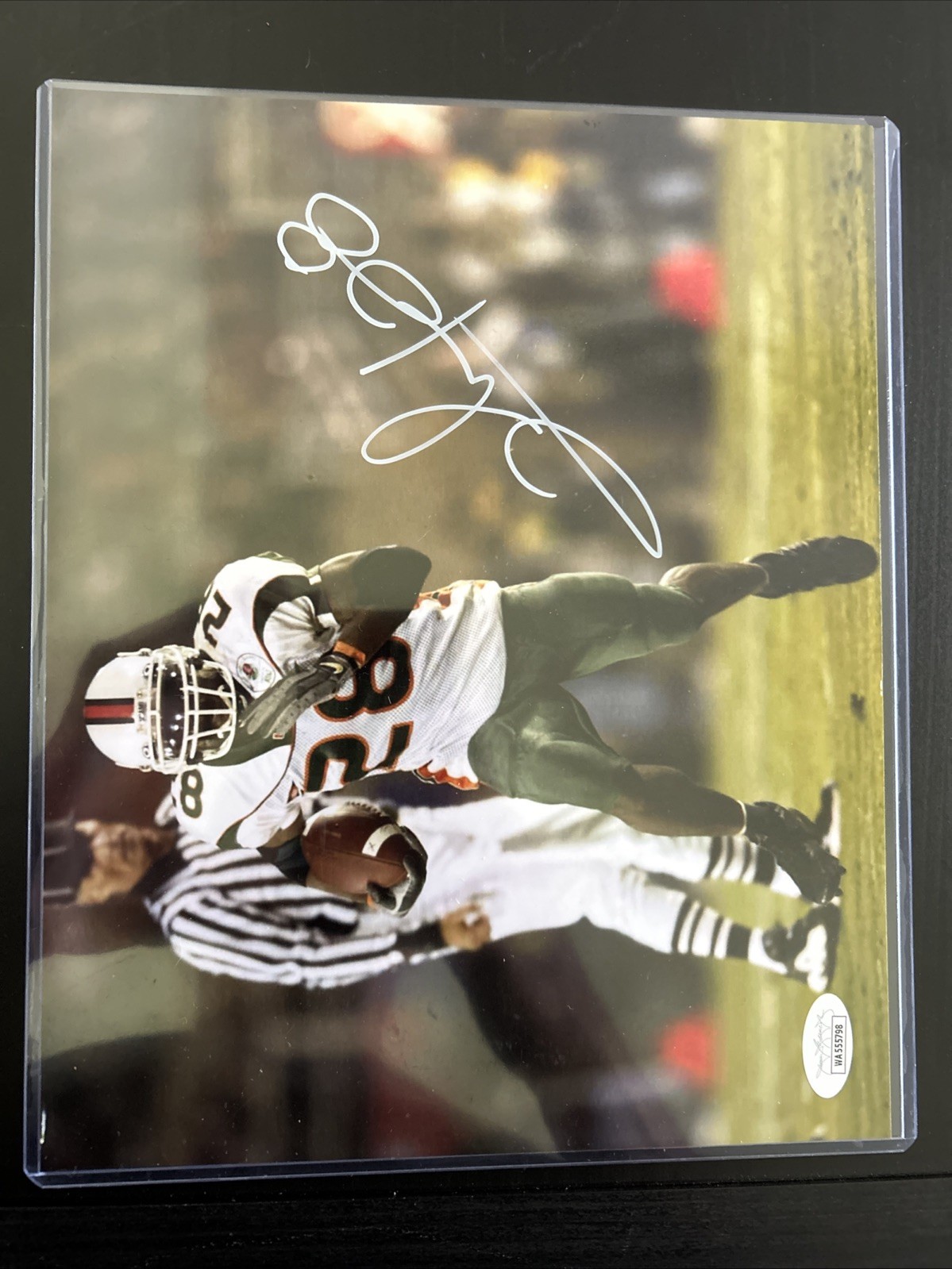 Clinton Portis Autographed Signed Miami Hurricanes Photo JSA Certified 