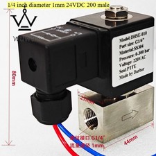 0 300 Bar Stainless Steel High Pressure Solenoid Valve 1/4 AC 220v 24v