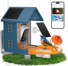 Smart Bird Feeder with Camera Outdoor Birdhouse:Ai Identifies 11000+ Species, Fe